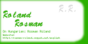 roland rosman business card